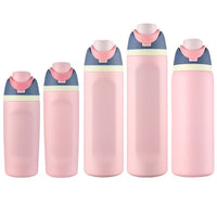 Large Capacity Stainless Steel Insulated Water Bottle with Dual Drink Opening and Portable Handle for Outdoor Sports