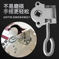 Retractable Awning Gearbox Head for Sunshade Canopy, All-Aluminum Hand Crank Mechanism