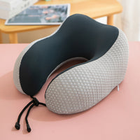 Summer Cooling U-Shaped Neck Pillow with Ice Silk Cover for Office Naps and Travel