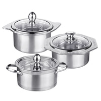 Individual Stainless Steel Hot Pot with Lid, Induction Cooker Compatible