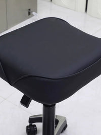 Swivel Lift Stainless Steel Salon Stool for Hairdressers, Barbers, Nail Techs, and Beauticians