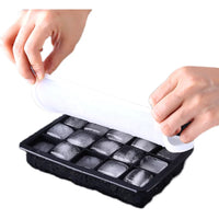 Silicone Ice Cube Tray with Lid for Whiskey Cocktails - Sphere, Square & Diamond Molds