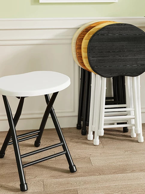 Foldable Chair with Backrest for Home Dining, Portable Office, Conference, Computer, and Dormitory Use