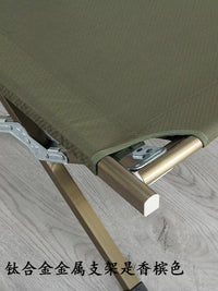 Aluminum Alloy Folding Camping Cot Portable Single Bed for Hospital Escort and Office Nap