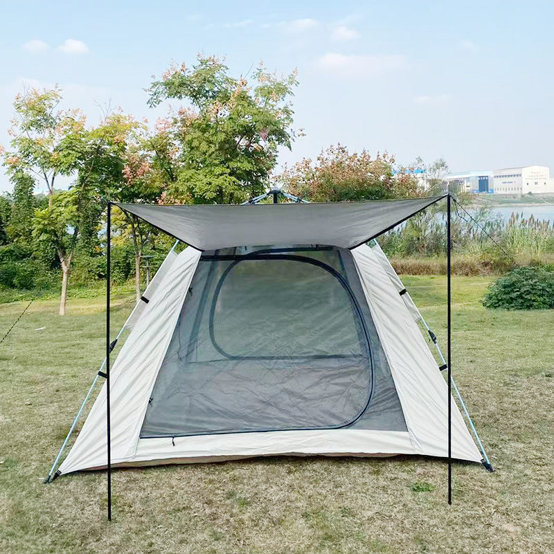 Large 3-4 Person Pop-Up Camping Tent with Double Doors and Windows, Waterproof for Outdoor Events