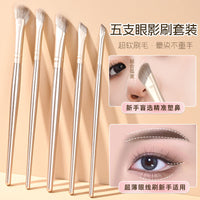 Angled Eyebrow Brush Set for Eyeliner and Under-Eye Makeup