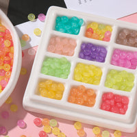 17-Color Glass Imitation Jade Flat Round Beads for DIY Jewelry Making
