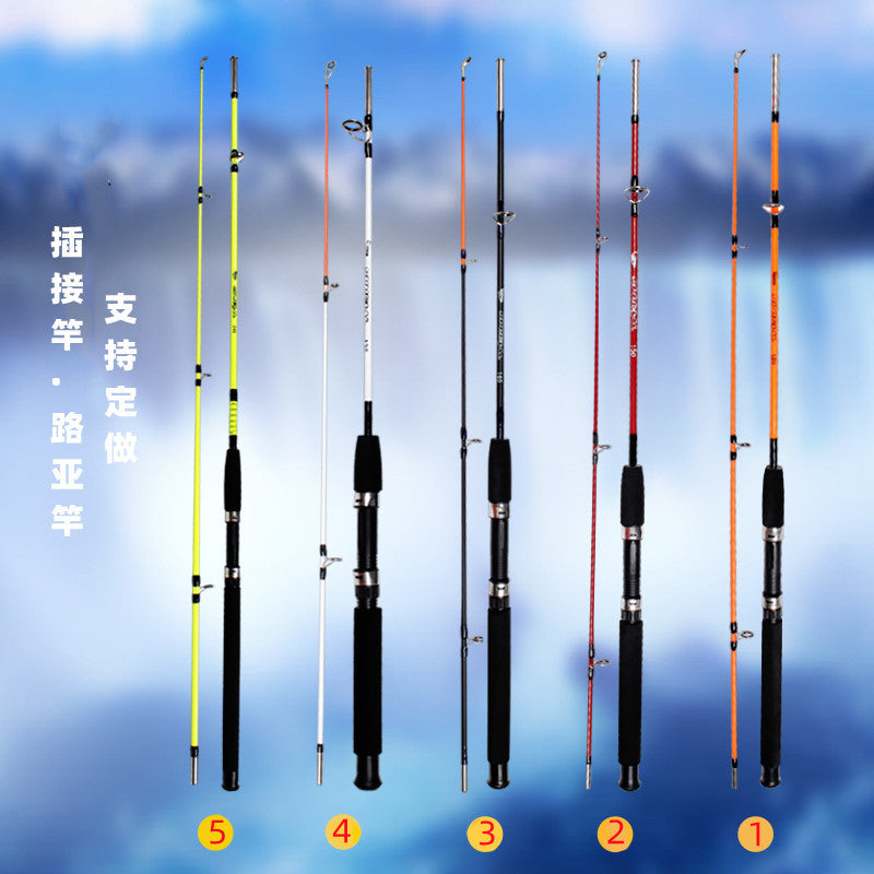 Portable Fiberglass Ice Fishing Rod Spinning Casting Raft Pole