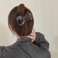 Vintage Figure-8 Flat Hair Claw Clip for Women, Large Back Head Styling Duckbill Clip, All-Season Hair Accessory