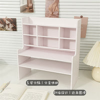 INS Style Desktop Organizer Shelf Multi-layer Grid Cosmetic Storage Box Office Desk Tidy Rack