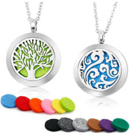 25mm Stainless Steel Aromatherapy Diffuser Locket Necklace for Essential Oils