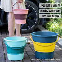 Foldable Car Outdoor Bucket - Portable, Leak-Proof, Collapsible Water Container & Trash Can