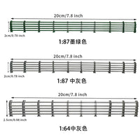 Miniature Metal Guardrail Model for Dioramas and Architectural Sandtables, 1:87/1:64 Scale