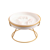 Ceramic Slow Feeder Pet Bowl with Elevated Stand for Cats and Small Dogs, Anti-Choke, Spine Protection, Anti-Acne