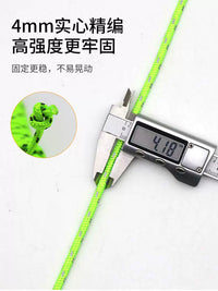 Tent Guy Line Adjuster with Self-Locking Pulley and Reflective Rope for Outdoor Camping
