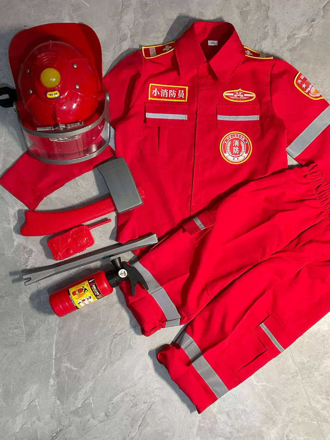 Kids' Firefighter Costume Play Set for Role Play and Performance