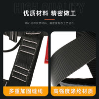 Full Body 5-Point Harness for Fall Protection, Construction, Outdoor Work, and Caving with Wear-Resistant Rope