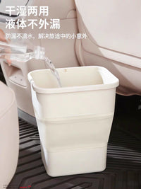 Foldable Car Trash Can with Umbrella Storage, Portable Vehicle Waste Bin for Travel and Camping