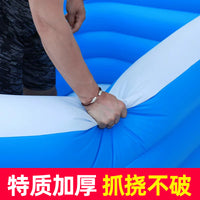 Inflatable Blue and White Printed Swimming Pool for Adults and Kids, Thickened Indoor/Outdoor Ocean Ball Pit