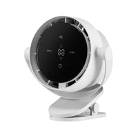 Clip-On & Stand USB Desk Fan with Digital Display, Portable Rechargeable Fan for Home & Office