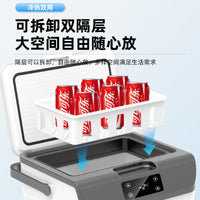 Portable Mini Fridge for Car & Home, Insulin Cooler, Medicine Storage, Dormitory Warmer, Dual-Use Refrigerator