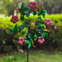 Iron Art Windmill Outdoor Garden Villa Metal Ground Plug Ornament