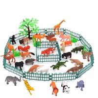 Realistic Zoo Animal Figures Set for Kids - Tiger, Lion, Solid PVC Animal Models
