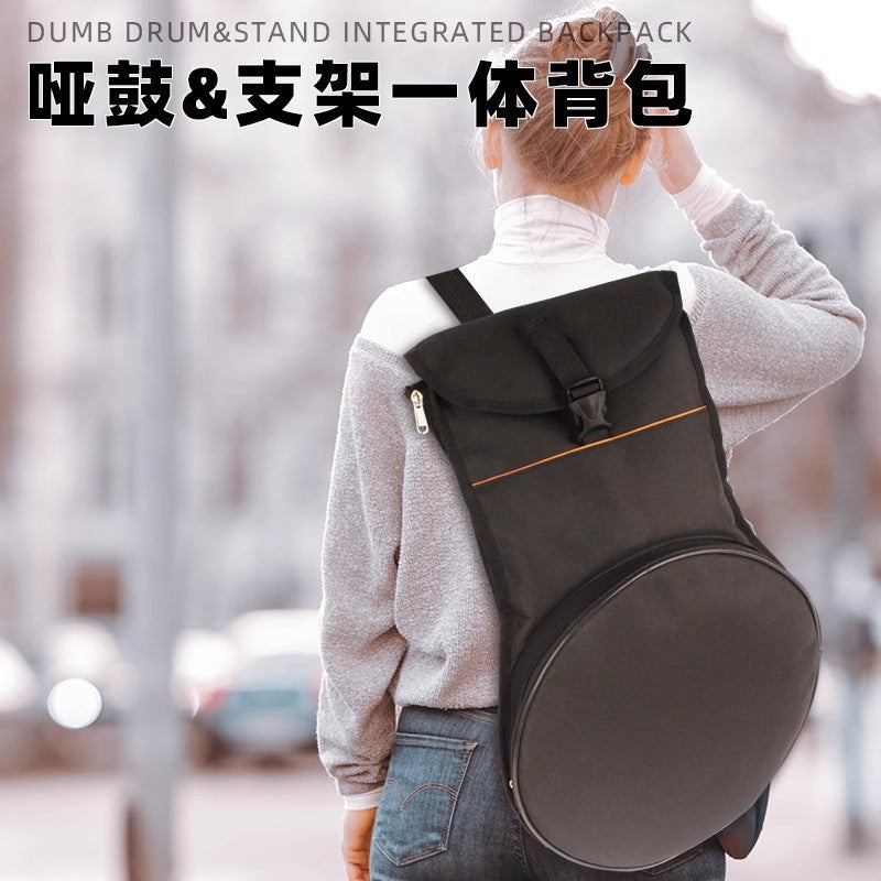 Drum Practice Pad Kit Bag with Stick Holder and Stand Storage