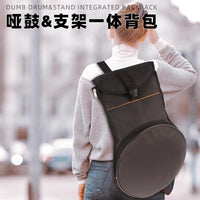 Drum Practice Pad Kit Bag with Stick Holder and Stand Storage