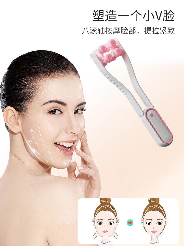 V-Face Roller Massager for Face Lifting and Jawline Sculpting, Anti-Aging Facial Tool