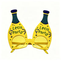 Novelty Champagne Bottle Glasses for Party Celebrations and Photo Booth Props