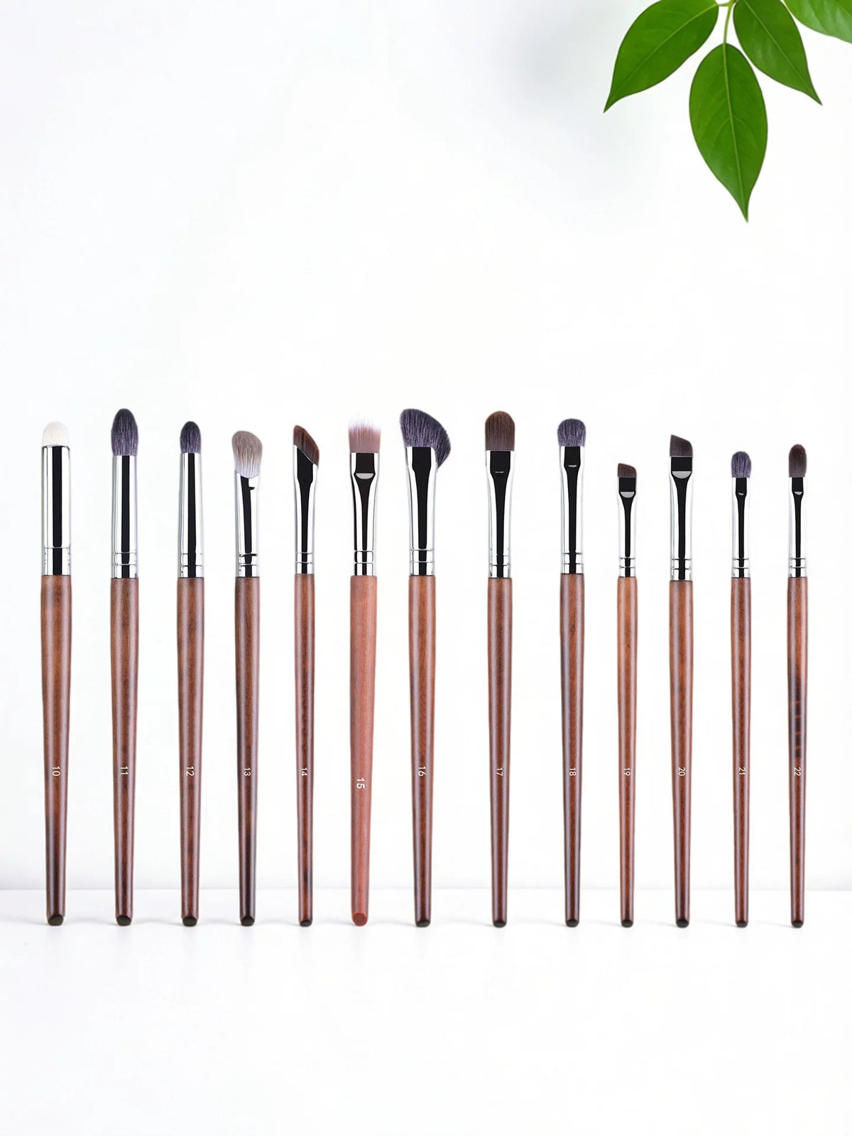 Professional Wooden Handle Eye Makeup Brush Set for Concealer, Eyeliner, and Eyeshadow