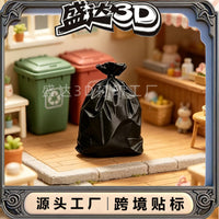 Miniature Decorative Trash Bags for Dioramas and Model Scenes, 5-Pack