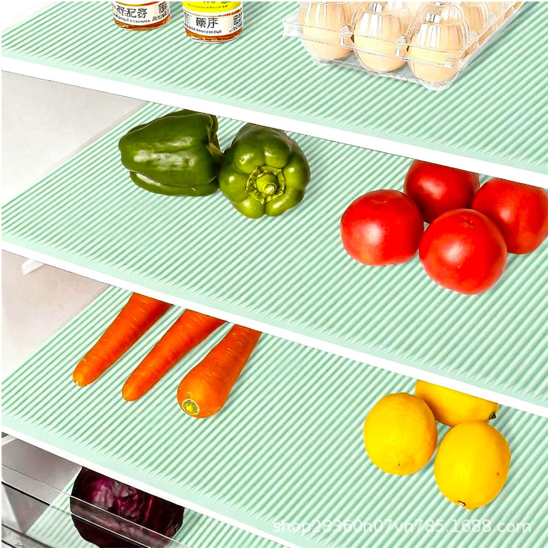 Food-Grade Silicone Refrigerator Shelf Liner, Drawer Mat, Non-Slip & Mildew-Proof, Trimmable Cabinet Liner