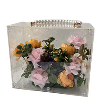 Acrylic Flower Display Box with Lid for DIY Crafts, Wedding Favors, and Jewelry