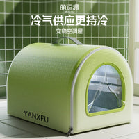 Cat Cooling Igloo Bed for Summer with Ice Crystal Packs