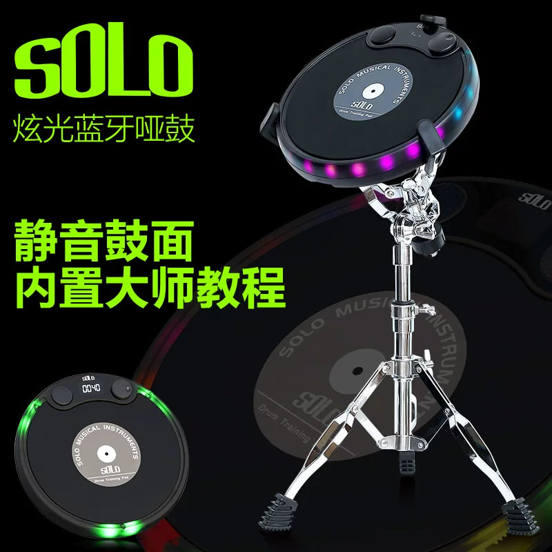 SOLO Electronic Drum Practice Pad Kit with Metronome and Stand for Beginners