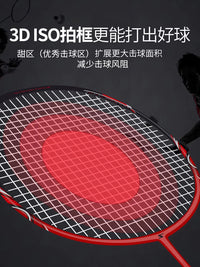 Dikes Badminton Racket Set Carbon Fiber Durable Professional for Adults and Children