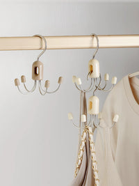Foldable Multi-Claw Hanger for Bras, Tank Tops, Belts, and Accessories