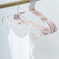 Non-Slip Matte Plastic Hangers with Shoulder Grooves and Hooks for Home Dormitory Use