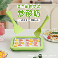 Mini Ice Cream Maker Pan for Homemade Rolled Ice Cream and Frozen Yogurt, No Electricity Needed