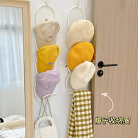 Dormitory Wardrobe Hanging Hat and Bag Organizer Rack with Hooks