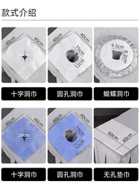 Disposable Massage Table Face Rest Covers, Non-Woven Pillow Towels for Spa, Salon, and Chiropractic Beds