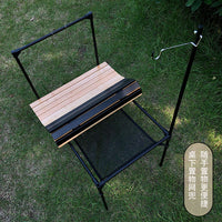 Portable Aluminum Alloy Outdoor Folding Camping Table with IGT System and Lantern Pole
