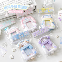 Rosyposy Plush Snowman Idol Photocard Holder with Keychain for Bags