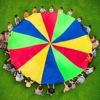 Kids' Rainbow Parachute Play Tent with Ocean Balls for Sensory Training & Early Education