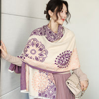 Women's Winter Scarf and Shawl, Thickened Warm Neck Warmer, Korean Style Versatile Office Wrap
