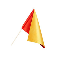 Double-Sided Red and Yellow Handheld Flag for School Sports and Dance Performances