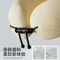 Memory Foam U-Shaped Travel Neck Pillow for Airplane and Napping, Portable Cervical Support