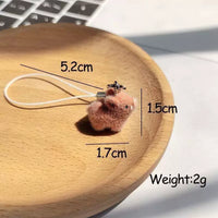 Mini Pig Plush Keychain Flocked Phone Charm Cartoon Bag Pendant